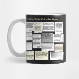 First Lines of Fourteen Works of Classic Literature Mug